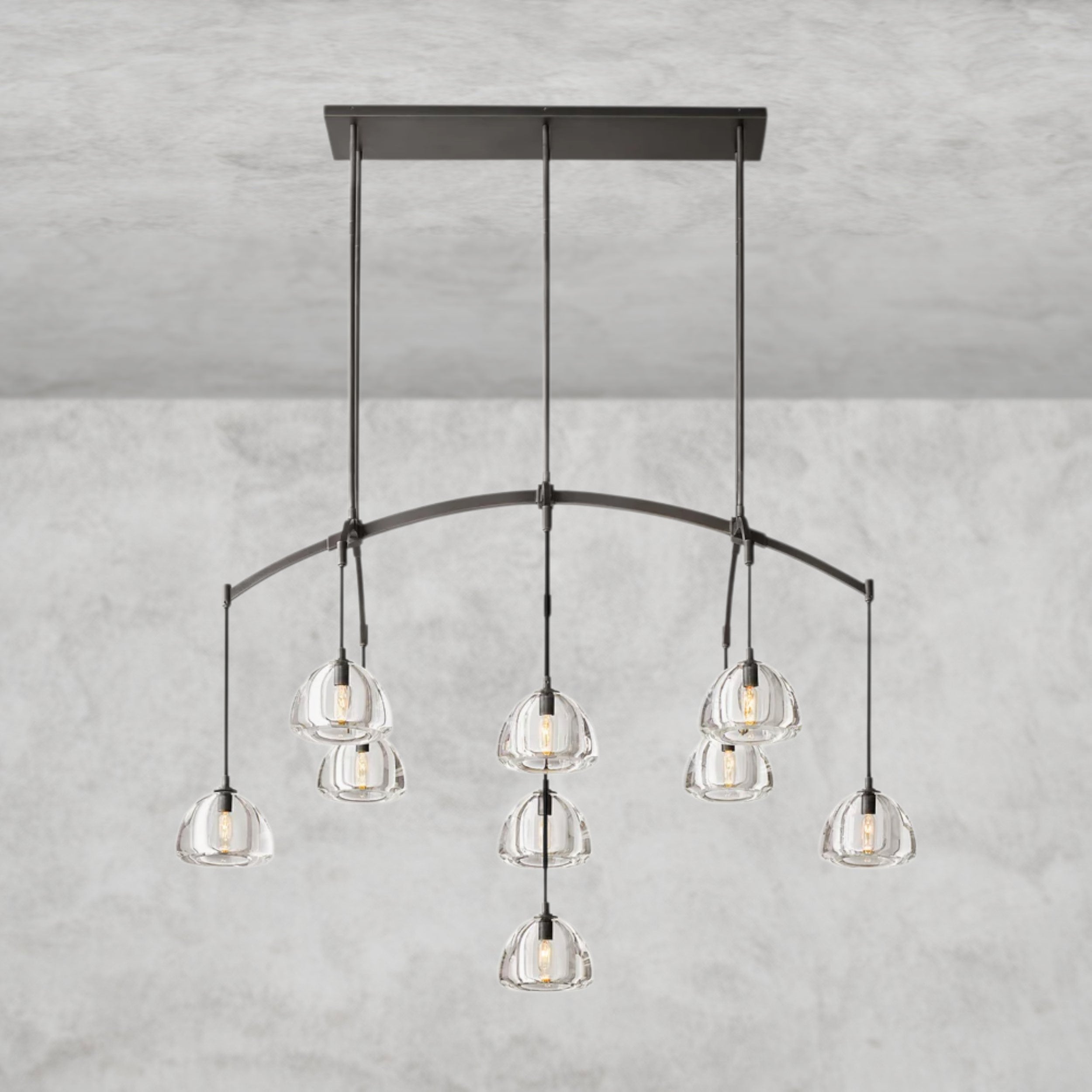 Hemisphere Linear Chandelier 54", 72"